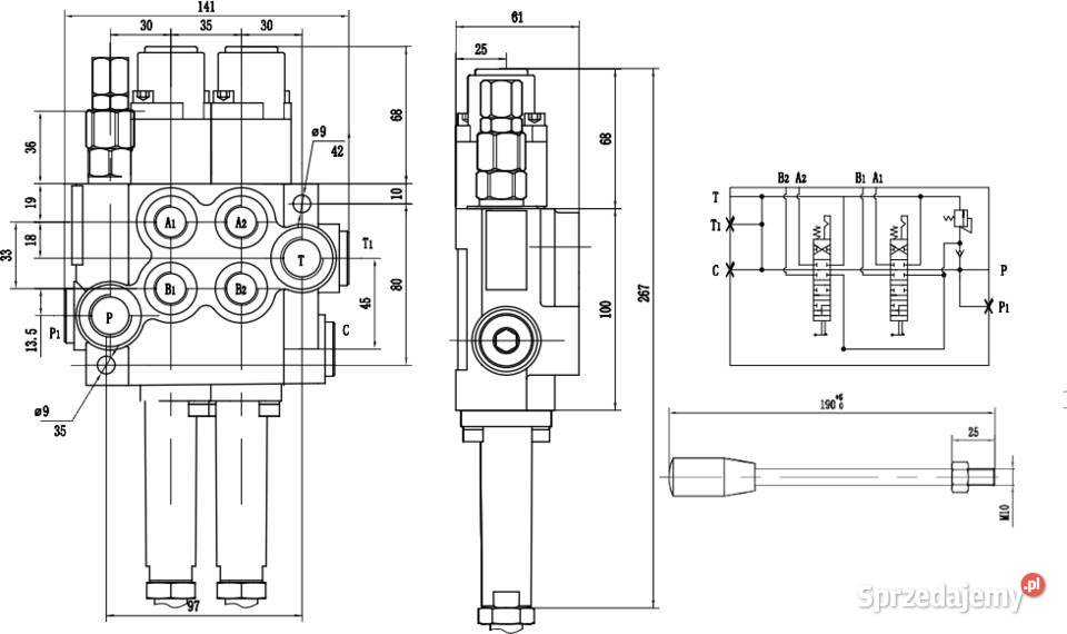 ROZDZIELACZ HYDRAULICZNY 2 SEKCYJNY 40 PŁYWAJĄCE Solec Kujawski