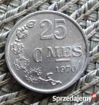 Luksemburg 25 Centymów 1970r Numizmatyka wielkopolskie Kalisz