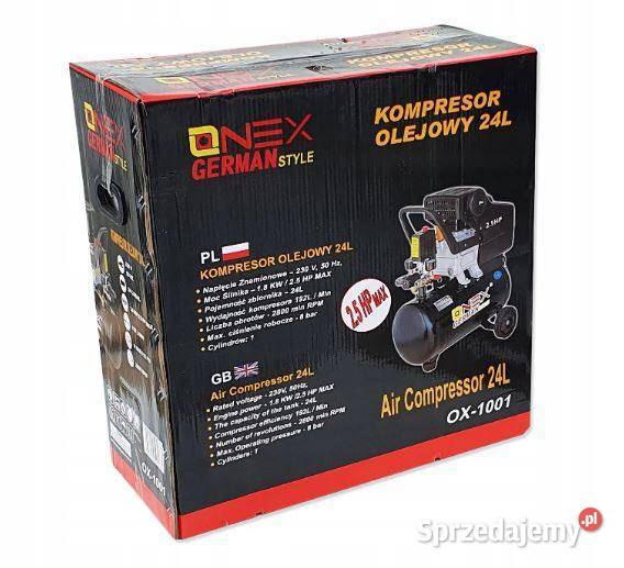 KOMPRESOR OLEJOWY SPRĘŻARKA 24L ONEX OX1001