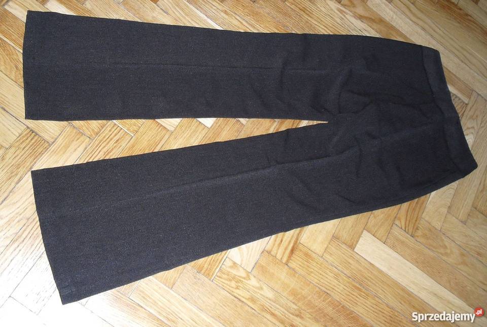 ELEGANCKIE CIEPLE SPODNIE Z MATERIAŁU R42