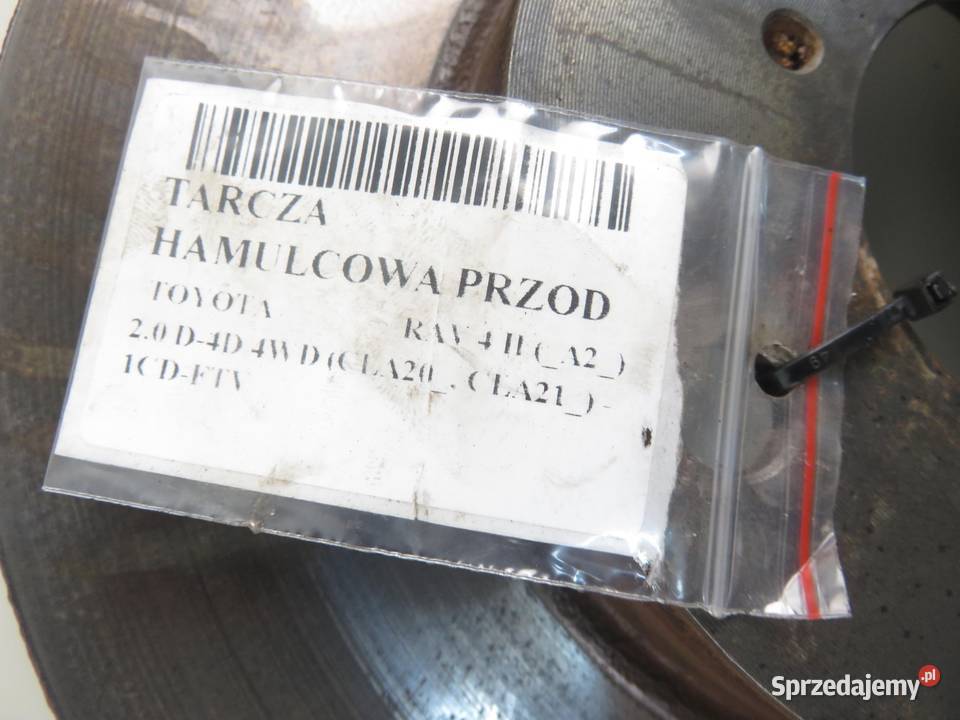 TARCZE HAMULCOWE PRZÓD TOYOTA RAV 4 II 20 D4D osobowe Motoryzacja sprzedam