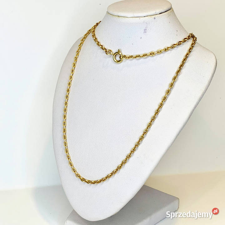 Złoty ŁAŃCUSZEK damski 585 14K OKRĄGŁY ANKIER 51 Naszyjniki Warszawa sprzedam