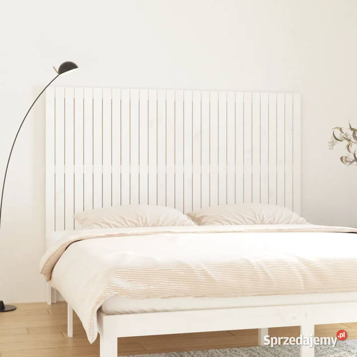 Wezgłowie łóżka białe 185x3x110 lite drewno Warszawa