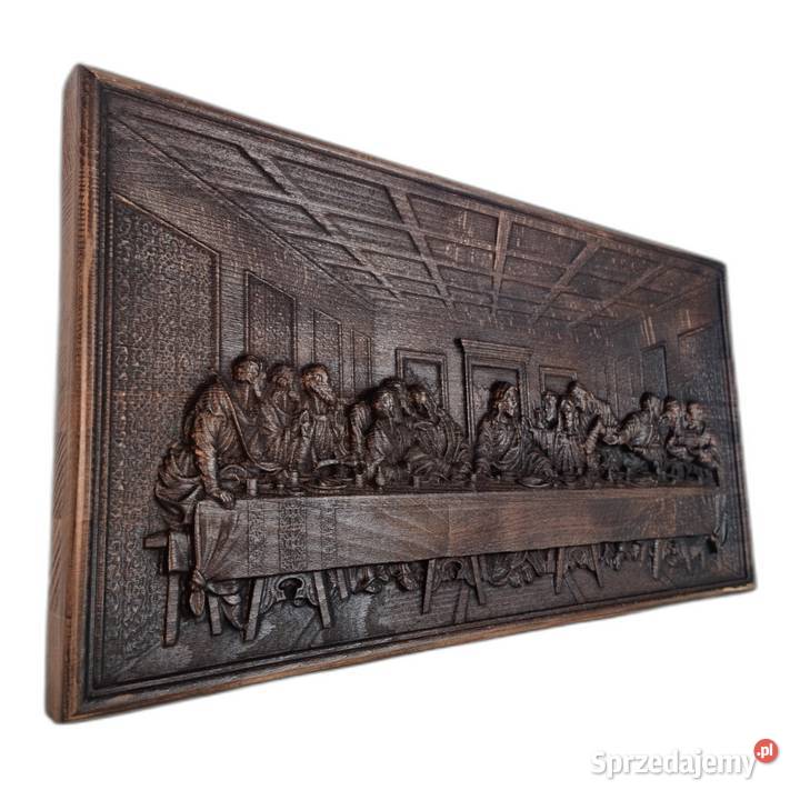 Ostatnia Wieczerza drewniana płaskorzeźba zachodniopomorskie