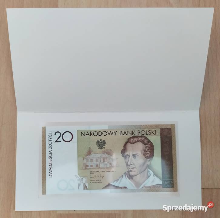 Banknot RADAR JS0035553 JULIUSZ SŁOWACKI 20 NBP śląskie Sosnowiec