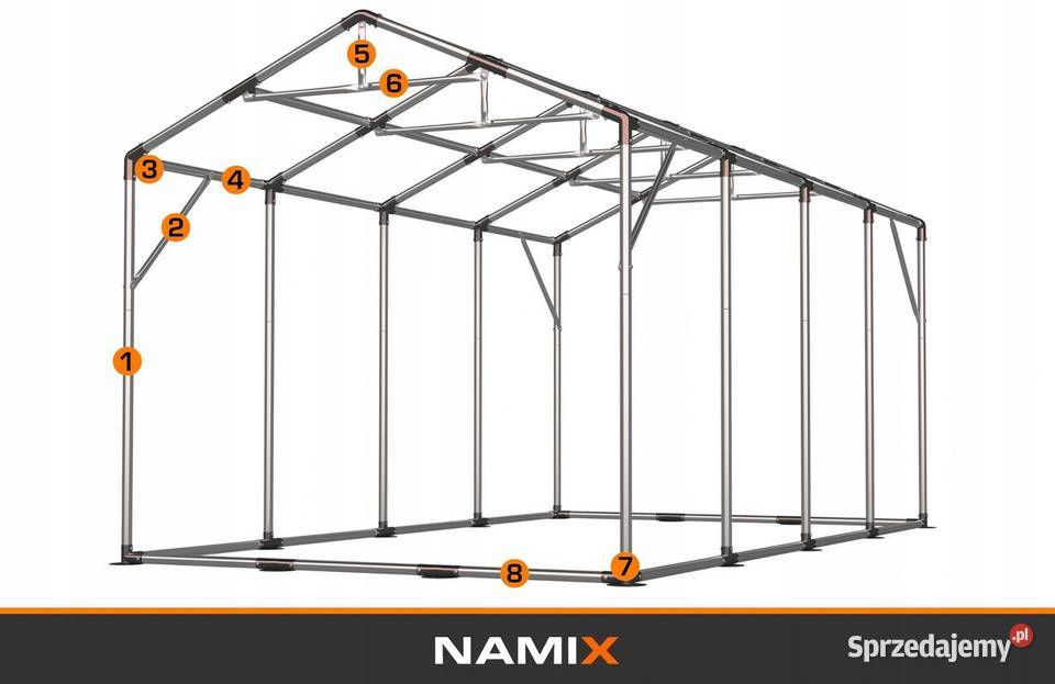 Namiot PRESTIGE 5x84m hala przemysłowa Jabłonna sprzedam
