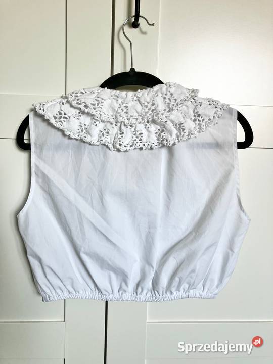 Nowa biała bluzka crop top Hess Frackmann Nisko