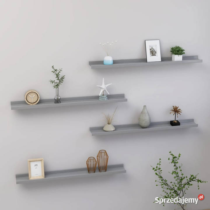 Półki ścienne 4 szare 80x9x3 WM326676 Warszawa