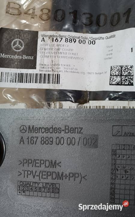 MERCEDES GLE 167 OSŁONA WYGŁUSZENIE BŁOTNIKA