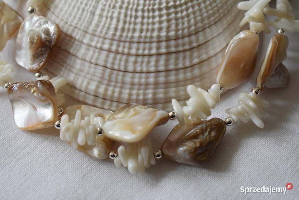 Naszyjnik masa perłowa koral Warszawa