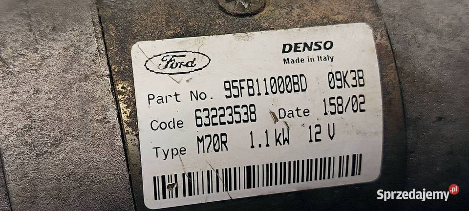 ROZRUSZNIK FORD FIESTA MK4 LIFT 95FB11000BP Lipno