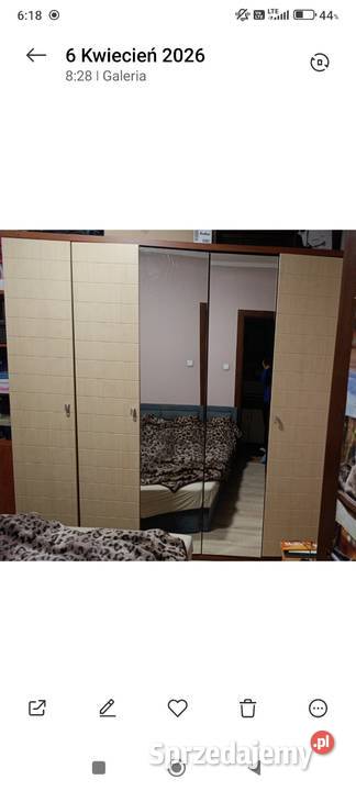szafa narożna czterodrzwiowa lustra słupek wielkopolskie Poznań