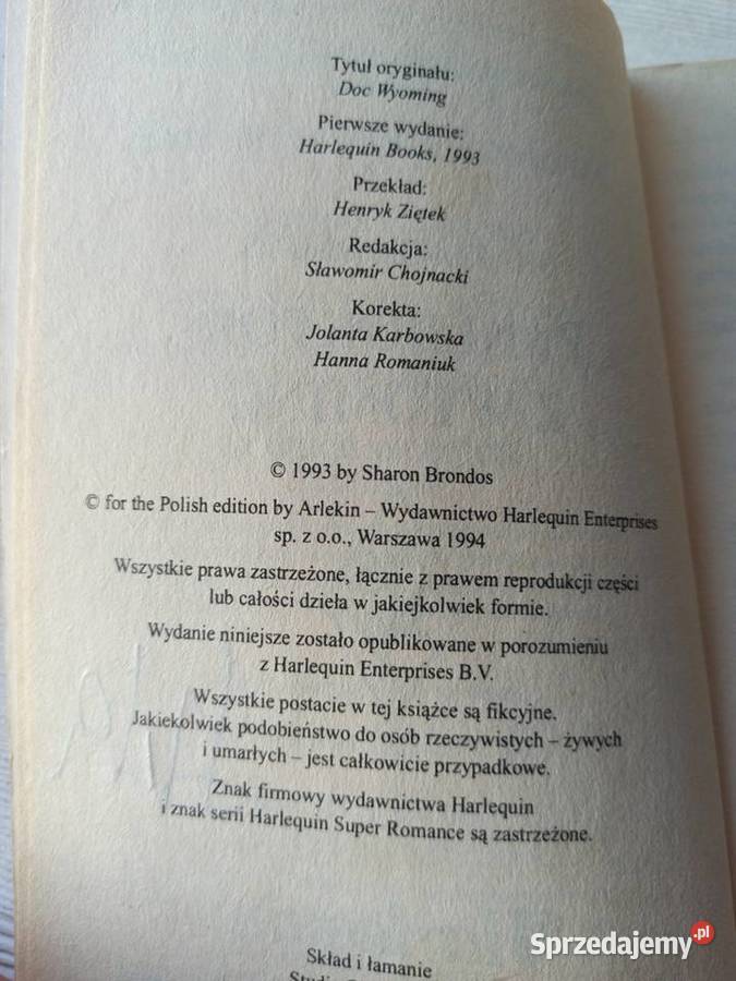 Harlequin Super Romance Sharon Brondos Pani Antykwariat śląskie Bielsko-Biała