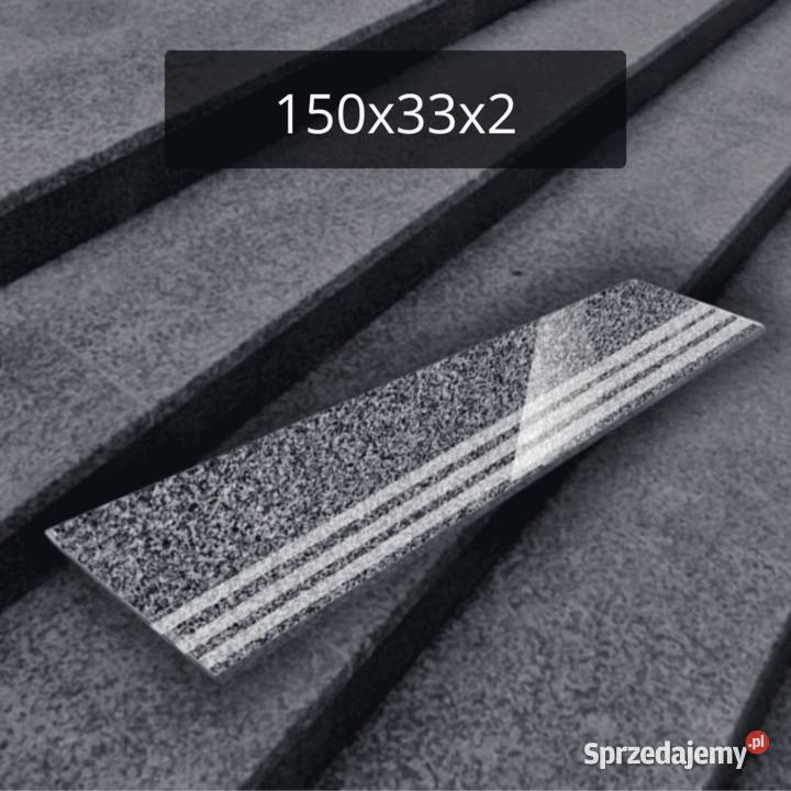 Stopnica granitowa polerowana z antypoślizgiem pomorskie Tczew