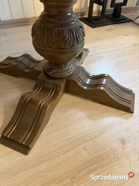 Stylowy dębowy stolik z marmurem Chrzanów sprzedam