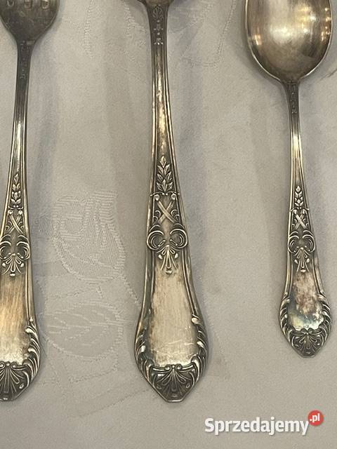 Zestaw zabytkowych sztućców platerowanych Fraget Kraków