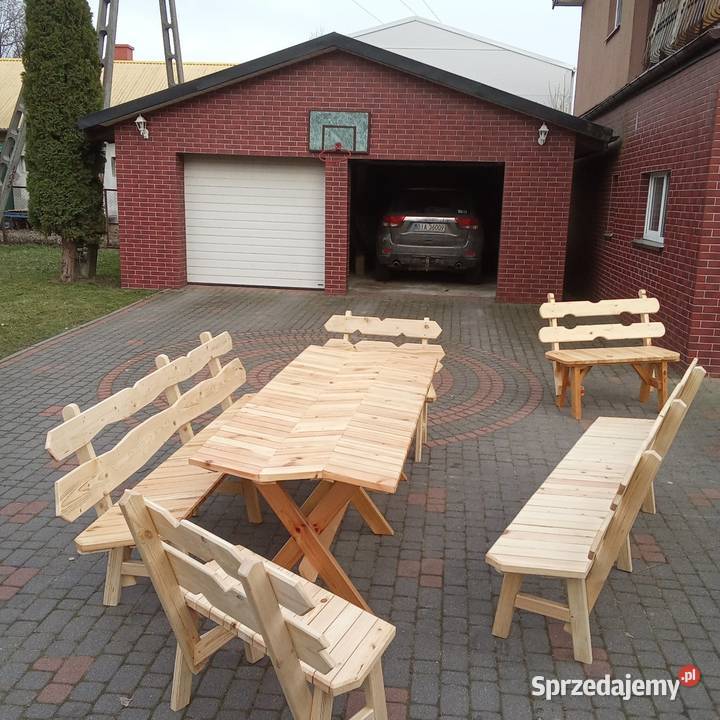 Ogromny komplet mebli ogrodowych lakierowany Białystok sprzedam