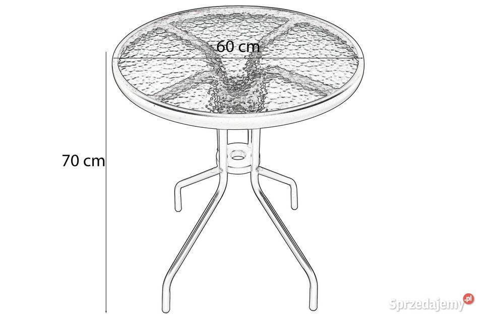 Stolik szklany kawowy na balkon taras patio Poznań sprzedam