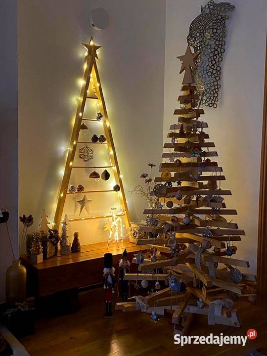 Świąteczna choinka drewniana choinka trókąt świętokrzyskie