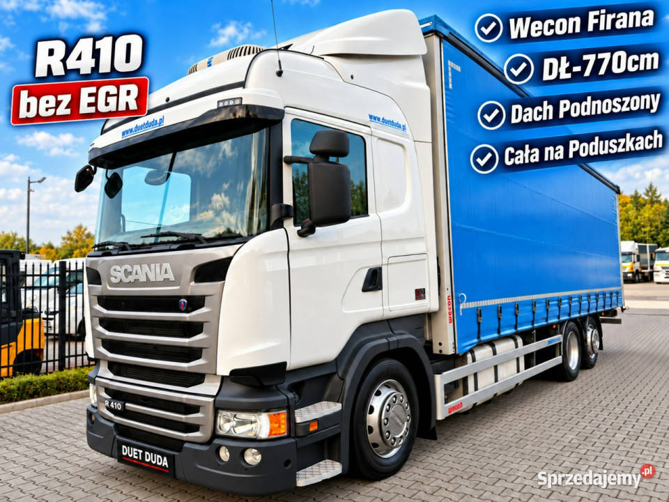 Scania R410 bez EGR Zabudowa Wecon Firana DŁ770 komputer pokładowy świętokrzyskie Widełki