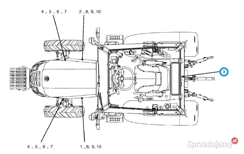 Naklejka na dach kabiny L TRG980 LS Tractor sprzedam
