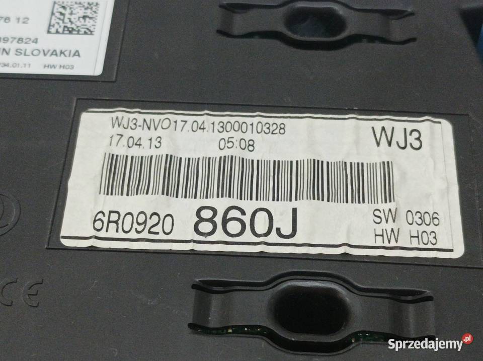 LICZNIK 6R0920860J VW Volkswagen Polo V 2008 Części samochodowe świętokrzyskie