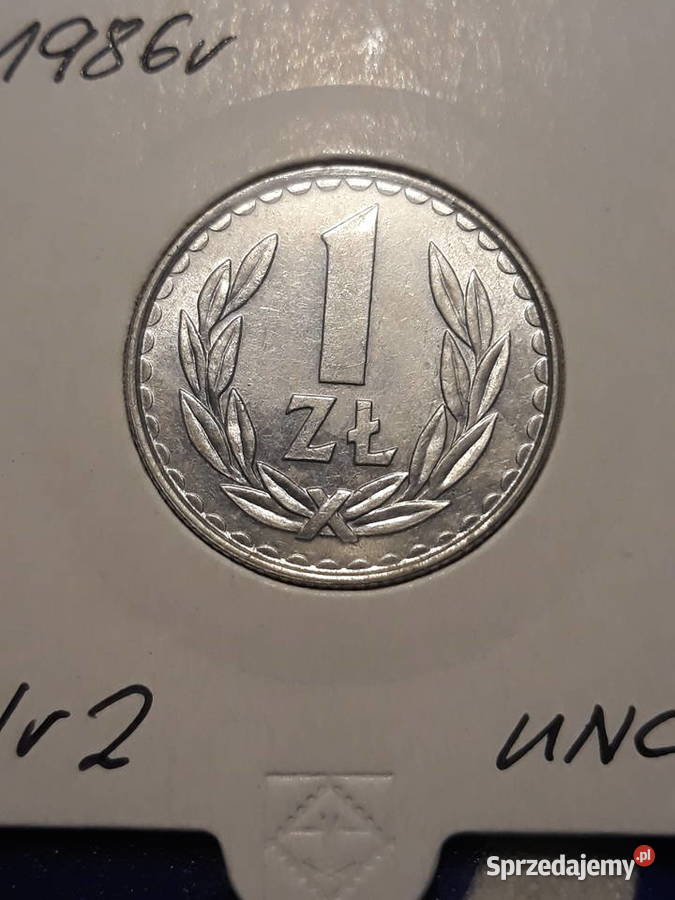 1 Złoty 1986 r 2 mennicze Numizmatyka Konin sprzedam