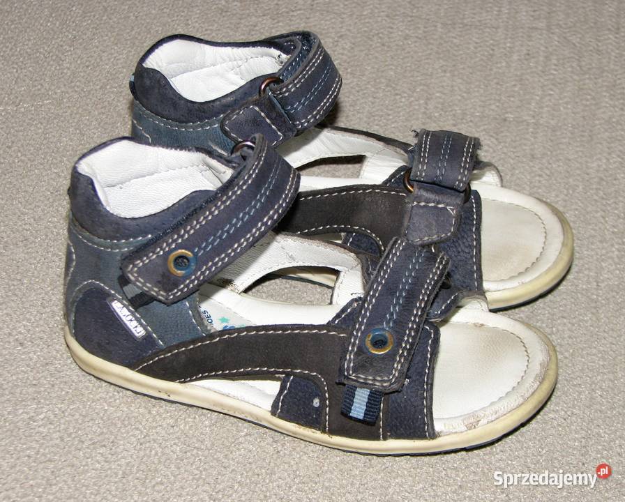 Lasocki świetne sandałki skóra 21 niebieski Wrocław