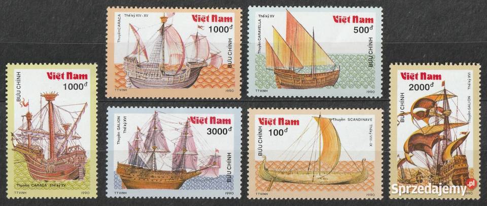 WIETNAM ŻAGLOWCE 1990 CZYSTE łódzkie Łódź sprzedam