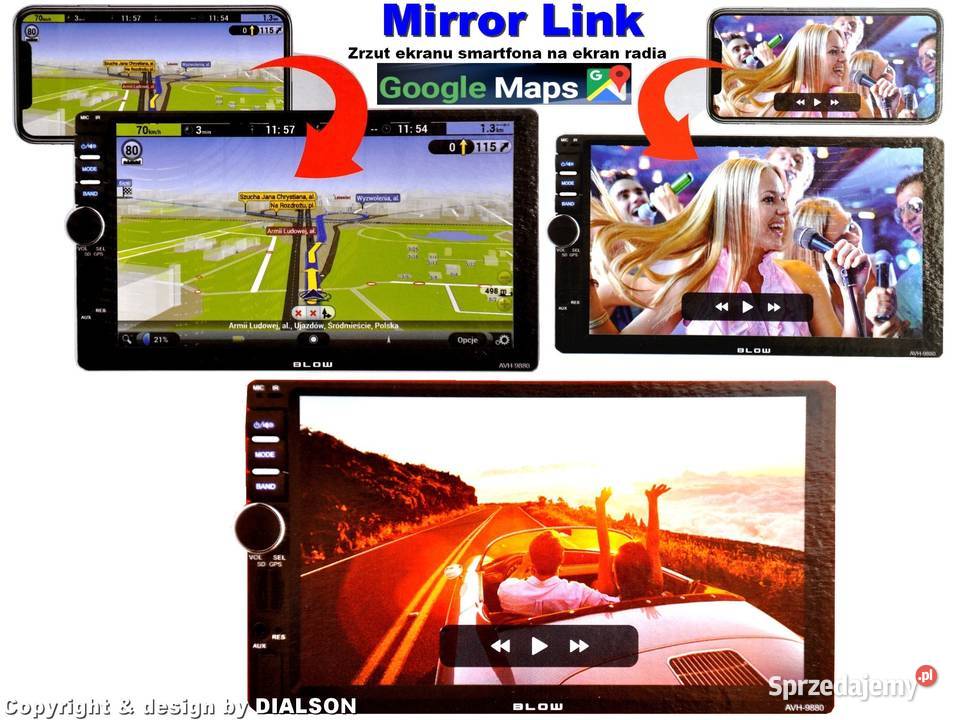 RADIO SAMOCHODOWE BLOW 2DIN NAWIGACJA MAPA podlaskie Białystok