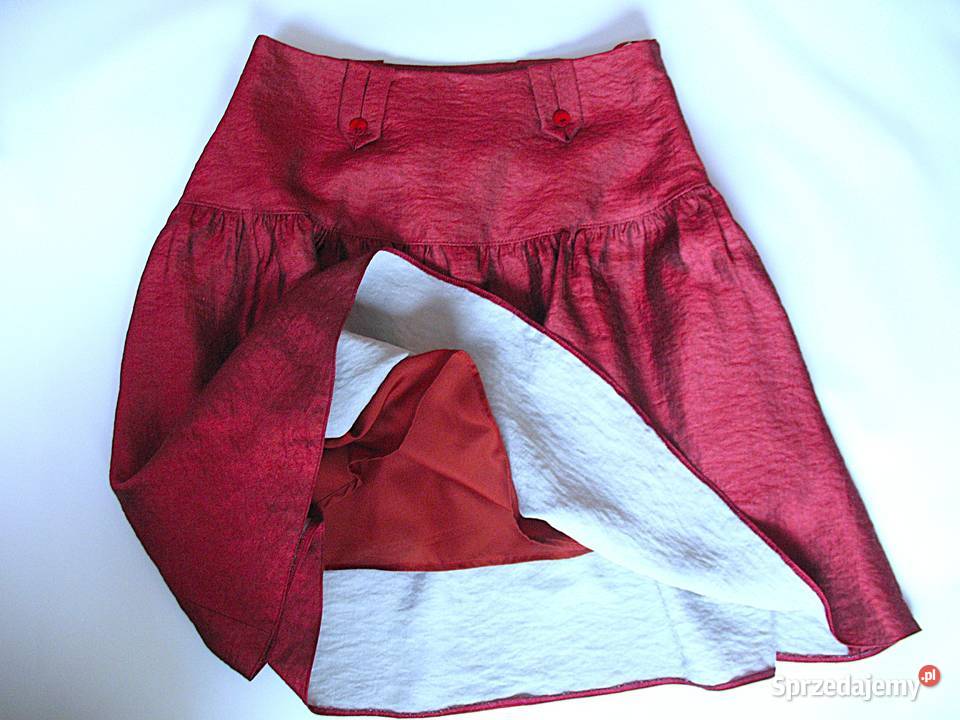 Spódnica bordowa 44 2XL Obwód bioder 106 Rozkloszowana mazowieckie Siedlce