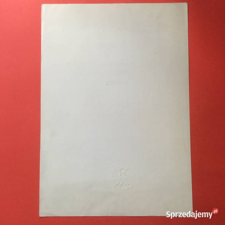 1834 Dyplom Z okazji Dnia Nauczyciela Antykwariat Szczecin sprzedam