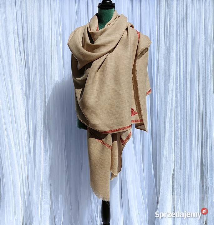 Szal orientalny indyjski haftowany haft paisley Uniseks Szczecin sprzedam
