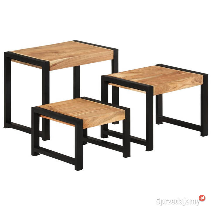 Stoliki wsuwane pod siebie 3 lite drewno Warszawa sprzedam