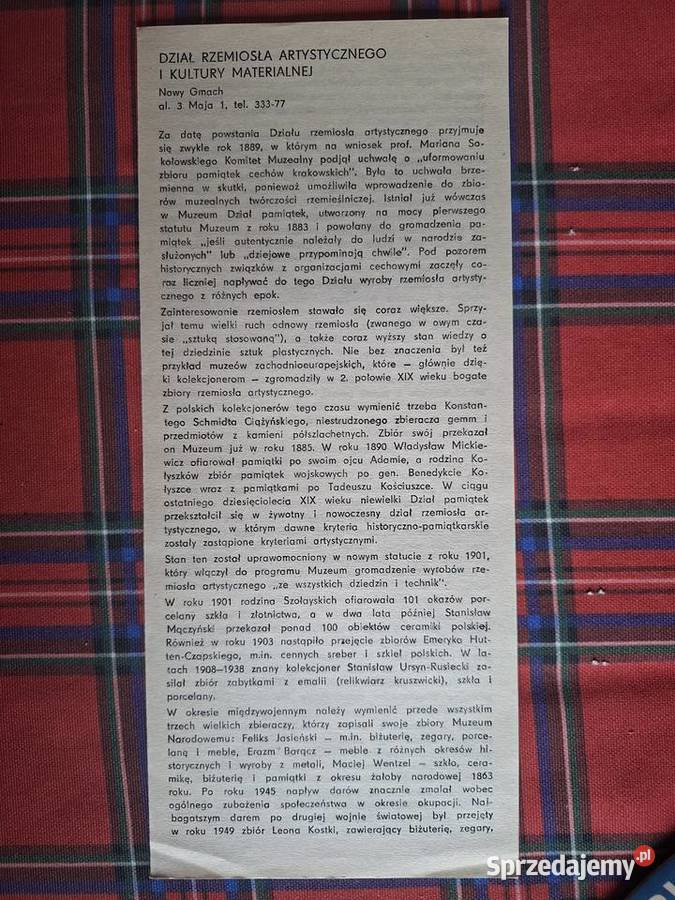 Muzeum Narodowe w Krakowie 18791979 przewodnik Kraków