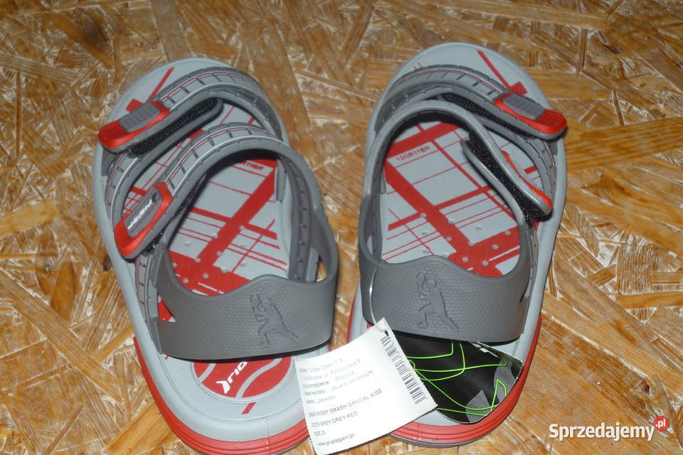 Oryginalne sandałki RIDER 33 szaryczerwony Zielonka
