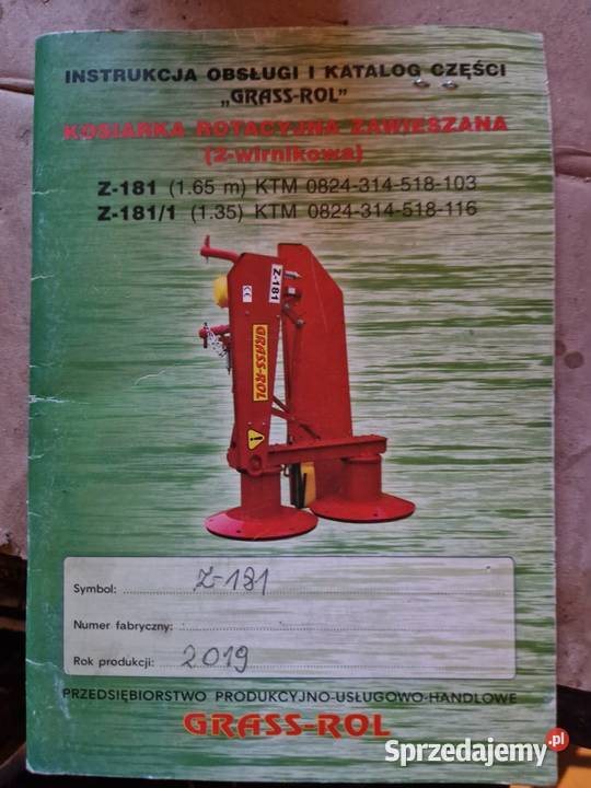 Sprzedam kosiarkę rotacyjną GrassRol Z181 śląskie Hażlach sprzedam
