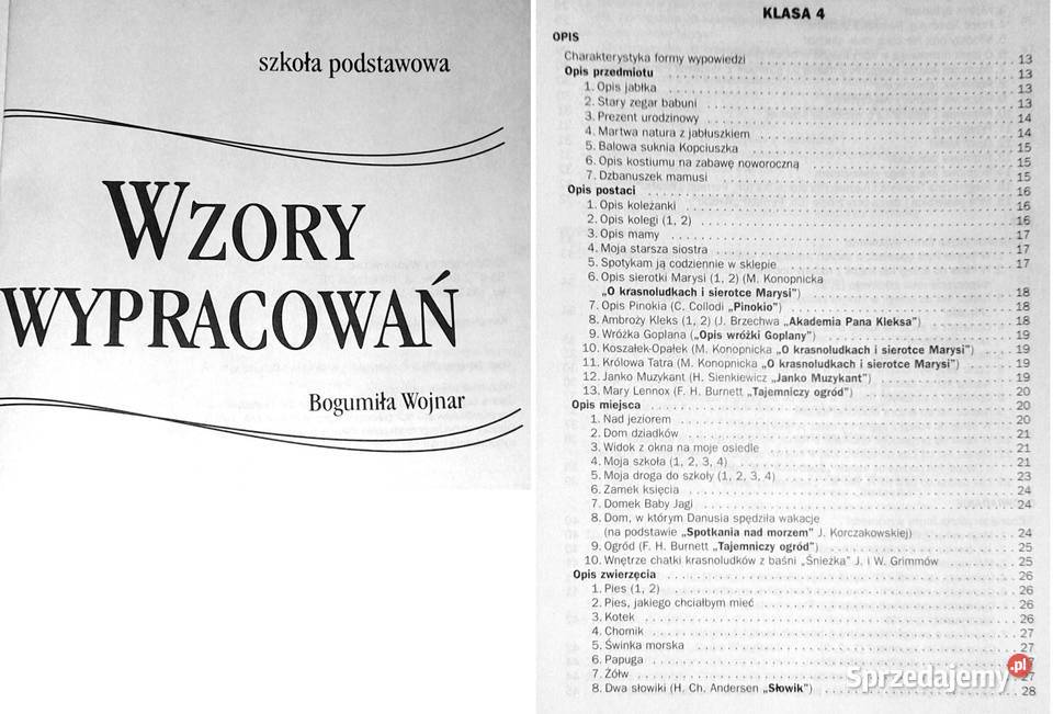 Wzory wypracowań Szkoła podstawowa Bogumiła lubelskie Chełm sprzedam