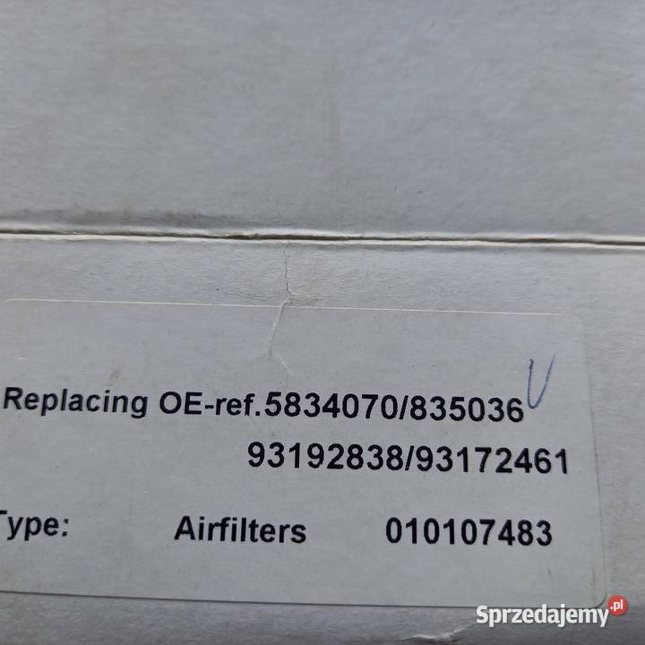 83503693192838 Filtr powietrza FiatOpel Kraków