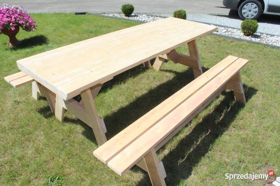 STÓŁ OGRODOWY 220 72 ŁAWKI 220 26 SOSNA Milicz