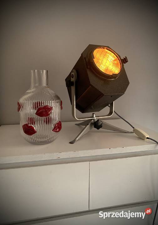 Lampa teatralna stołowa nocna biurkowa Vintage Poznań