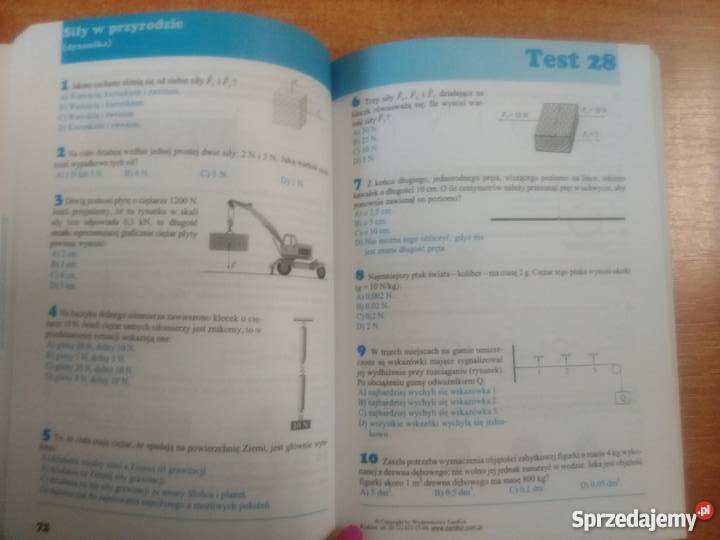 Testy Z Fizyki Klasa 7 Dział 1 Fizyka Testy z fizyki dla gimnazjum cz.3-Kaczorek-Zamkor Olsztyn