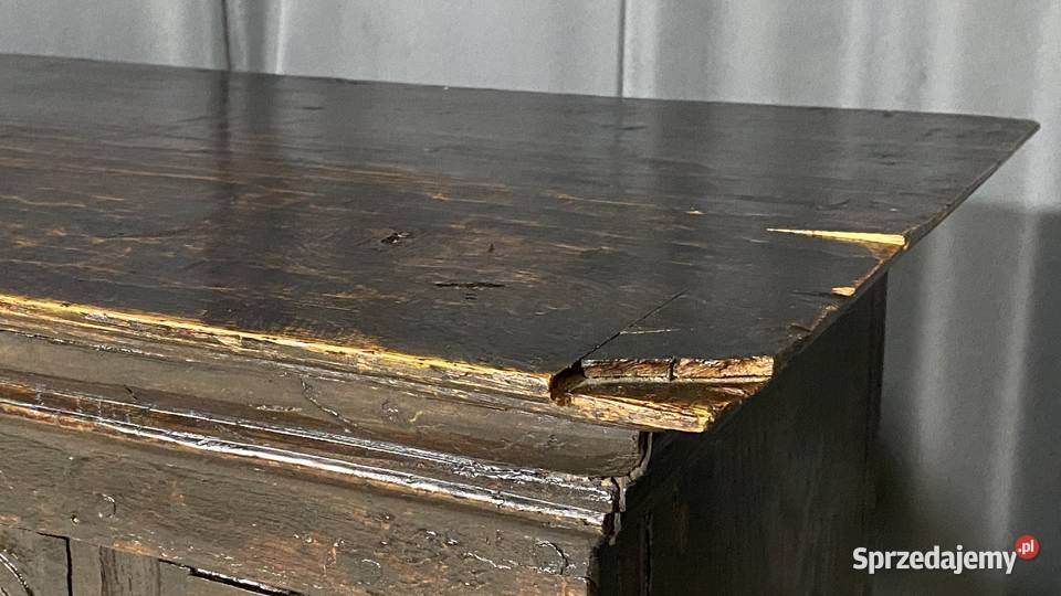 Antyczny rzeźbiony kredens komoda szafka Gryfice