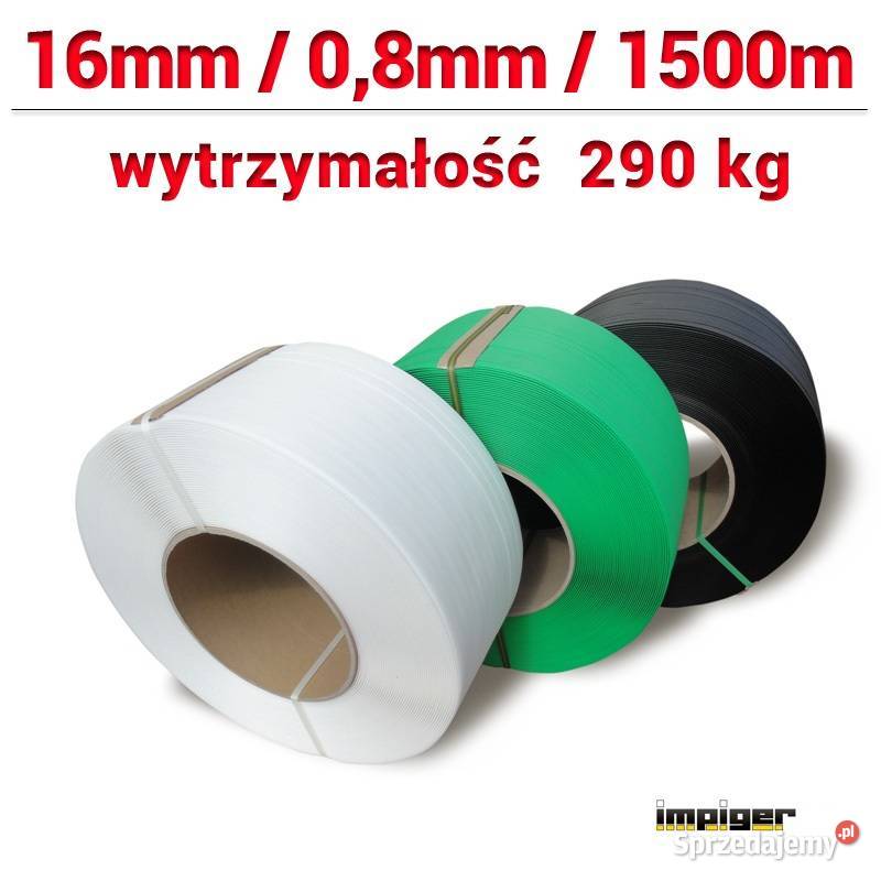Taśma spinająca PP 16mm08mm1500m wytrz 290 Siedlce