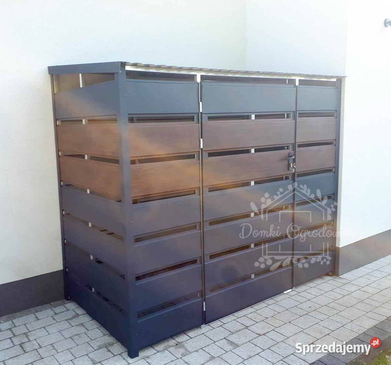 Wiata śmietnikowa spad tył 3x07m antracyt śląskie Rybnik sprzedam