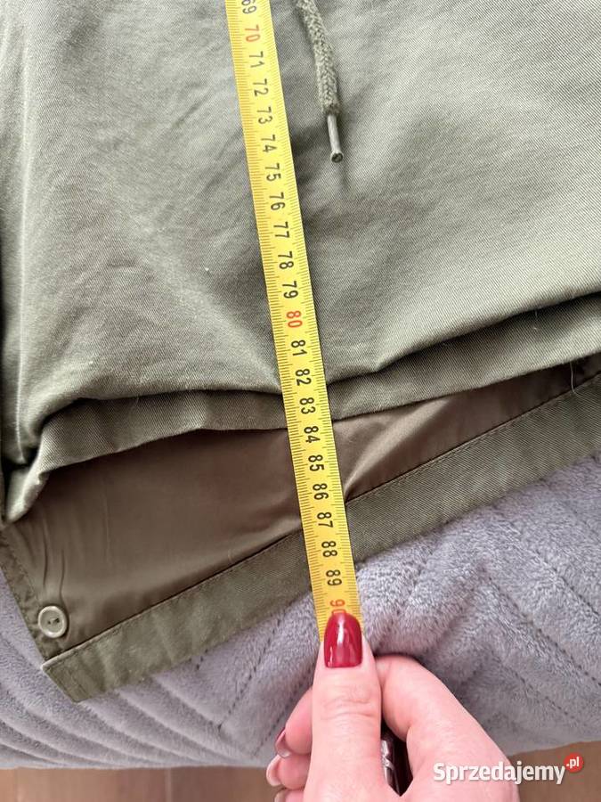 Parka z obszyciem naturalnym jenot Bez wzoru Kurtki i płaszcze mazowieckie Nowy Dwór Mazowiecki