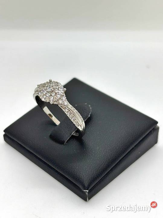 Nowy Srebrny Rodowany Pierścionek pr 925 370g