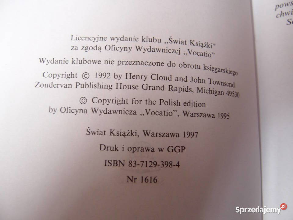 Sztuka mówienia nie Henry Cloud Townsend Świat Łódź