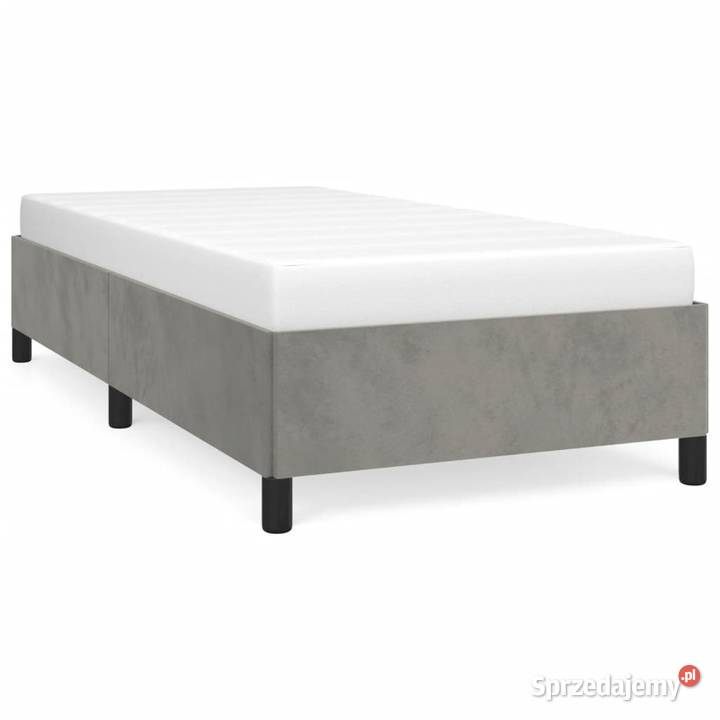 vidaXL Rama łóżka bez materaca jasnoszara 80x200 Łóżka
