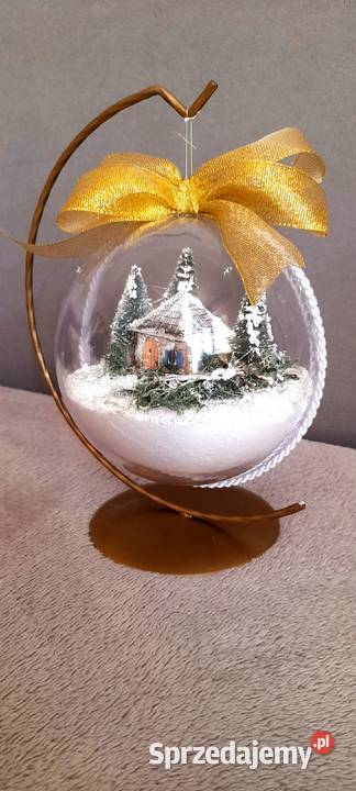 Bombka przestrzenna z zimowym krajobrazem Dekoracje i ozdoby łódzkie Łęczyca